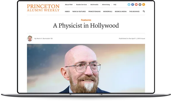 Princeton Alumni Weekly website on laptop and mobile devices